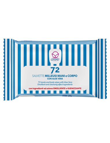 Busta da 72 salviette igienizzanti milleusi Cotonet Aloe 3153CT02