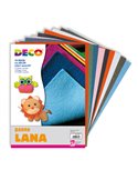 10 PEZZE PANNO LANA 20x30cm colori assortiti DECO 1571