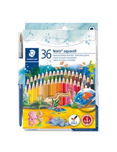 ASTUCCIO 36 MATITE COLORATE 144 AQUARELL NORIS CLUB STAEDTLER 14410ND36 STAEDTLER PASTELLI COLORATI