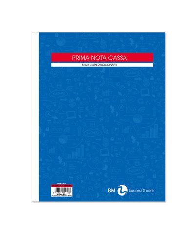 BLOCCO PRIMA NOTA CASSA 22x28cm 50fgx 2copie ric. BM 0100430
