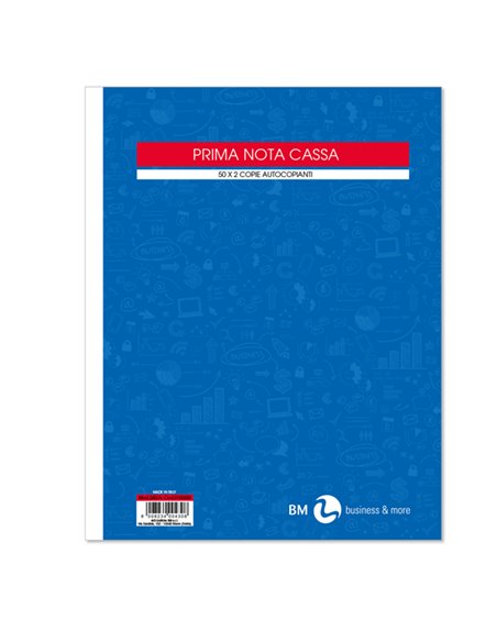 BLOCCO PRIMA NOTA CASSA 22x28cm 50fgx 2copie ric. BM 0100430