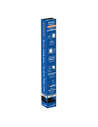 ROTOLO 25FG ELETTROSTATICI 60x80CM NERO MAGIC CHART Legamaster 159200 LEGAMASTER LUCIDI PER PROIEZIONE