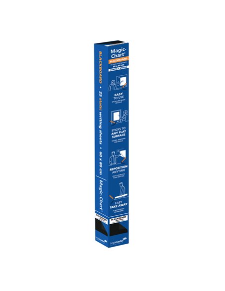 ROTOLO 25FG ELETTROSTATICI 60x80CM NERO MAGIC CHART Legamaster 159200 LEGAMASTER LUCIDI PER PROIEZIONE