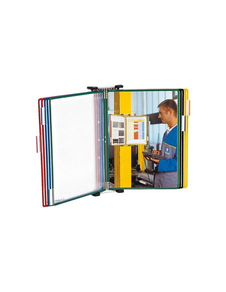 LEGGIO DA MURO CON 10 TASCHE PVC COLORI ASS. T-Technic Djois B414109