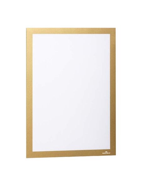 Cornice espositiva adesiva Duraframe® A4 21x29,7cm oro DURABLE 4872-30 DURABLE CORNICI DA PARETE E SUPPORTI