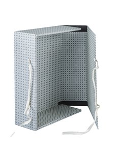 SCATOLA ARCHIVIO IN LEGNO "UNIVERSALE" C/FETTUCCIA 38X27CM DORSO 12 0203707 BREFIOCART FALDONI