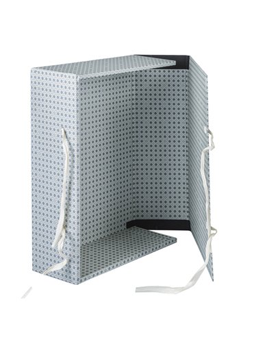SCATOLA ARCHIVIO IN LEGNO "UNIVERSALE" C/FETTUCCIA 38X27CM DORSO 12 0203707 BREFIOCART FALDONI