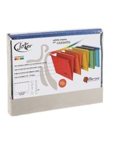 BOX 10 CARTELLE SOSPESE CASSETTO 33/V COLORI ASS. JOKER BERTESI 400/330 LINK-J7 BERTESI CARTELLE SOSPESE IN CARTONCINO