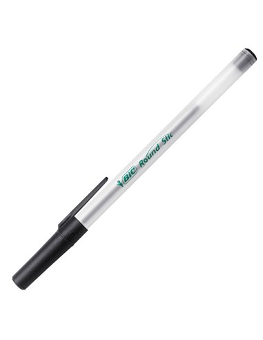 SCATOLA 60 PENNE A SFERA BIC® ECOlutions™ Round Stic™ NERO 1.0MM 8932393 BIC CON CAPPUCCIO