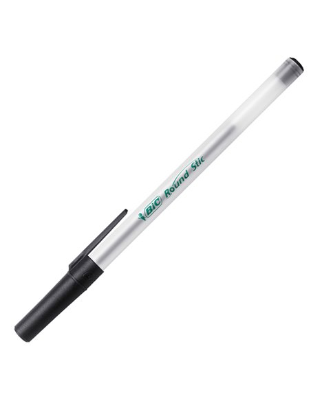 SCATOLA 60 PENNE A SFERA BIC® ECOlutions™ Round Stic™ NERO 1.0MM 8932393 BIC CON CAPPUCCIO