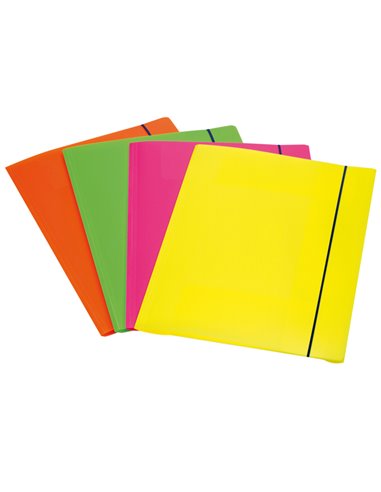 CARTELLINA 3L CON ELASTICO COLORI FLUO SHOCKING FILE 1028001 FELLOWES CARTELLINE IN PLASTICA CON ELASTICO