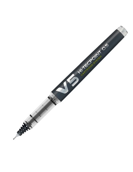 ROLLER HI-TECPOINT V5 RICARICABILE NERO BEGREEN PILOT 040325 PILOT CON CAPPUCCIO