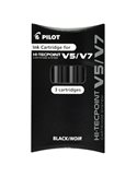 SET 3 REFILL ROLLER HI-TECPOINT V5-V7 RICARICABILE NERO PILOT 040335