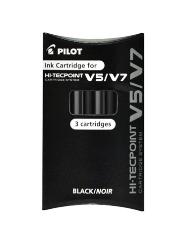 SET 3 REFILL ROLLER HI-TECPOINT V5-V7 RICARICABILE NERO BEGREEN PILOT 040335 PILOT REFILL ROLLER
