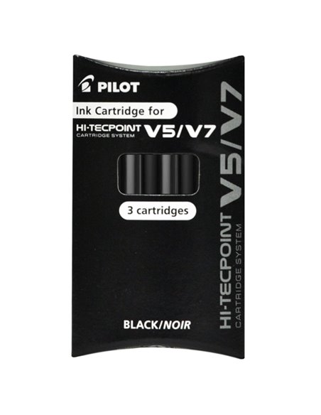 SET 3 REFILL ROLLER HI-TECPOINT V5-V7 RICARICABILE NERO BEGREEN PILOT 040335 PILOT REFILL ROLLER