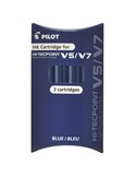 SET 3 REFILL ROLLER HI-TECPOINT V5-V7 RICARICABILE BLU PILOT 040336