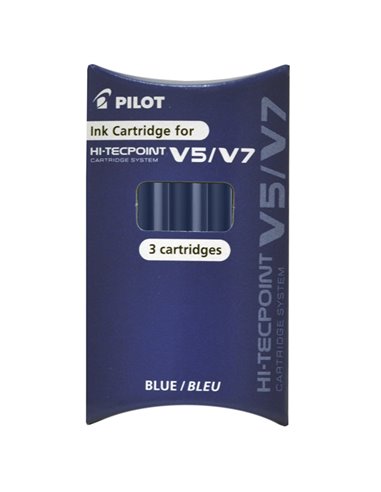 SET 3 REFILL ROLLER HI-TECPOINT V5-V7 RICARICABILE BLU BEGREEN PILOT 040336 PILOT REFILL ROLLER