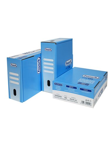 SCATOLA 500 BUSTE FORATE 22X30 SUPERIOR LISCIO PPL FAVORIT 100460059 FAVORIT BUSTE A PERFORAZIONE UNIVERSALE