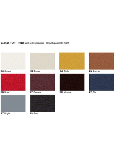 POLTRONA DIREZIONALE Pollux PNP White in pelle bianca braccioli inclusi PHSA/PBI Unisit SEDUTE DIREZIONALI