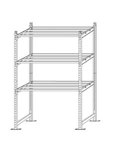Scaffale Rang'Eco300 3 ripiani 100x60xH200cm - Modulo Base K603160 PAPERFLOW CONTENITORI MULTIUSO – SCAFFALI