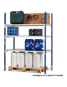 Scaffale Rang'Eco300 3 ripiani 100x60xH200cm - Modulo Base K603160 PAPERFLOW CONTENITORI MULTIUSO – SCAFFALI 2