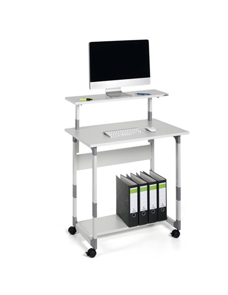 PC WORKSTATION SYSTEM 80 VH GRIGIO 3718-10 DURABLE CARRELLI MULTIFUNZIONE E STAZIONI DI LAVORO