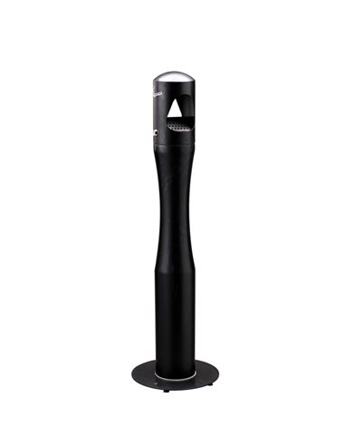Portacenere a colonna H100cm in acciaio nero 108006 Medial CESTINI E POSACENERE