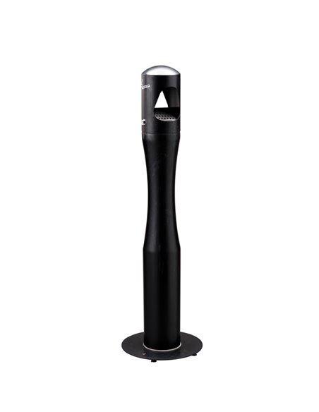 Portacenere a colonna H100cm in acciaio nero 108006 Medial CESTINI E POSACENERE