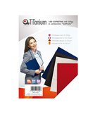 100 COPERTINE A4 CARTONCINO GOFFRATO 250g ROSSO TiTanium PB250-12T