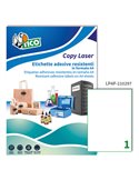 Poliestere adesivo LP4P bianco 70fg A4 210x297mm (1et/fg) laser Tico LP4P-210297