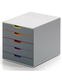 CASSETTIERA A 5 CASSETTI VARICOLOR DURABLE 7605-27 DURABLE CASSETTIERE DA SCRIVANIA 2