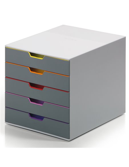 CASSETTIERA A 5 CASSETTI VARICOLOR DURABLE 7605-27 DURABLE CASSETTIERE DA SCRIVANIA