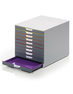 CASSETTIERA A 10 CASSETTI VARICOLOR DURABLE 7610-27 DURABLE CASSETTIERE DA SCRIVANIA