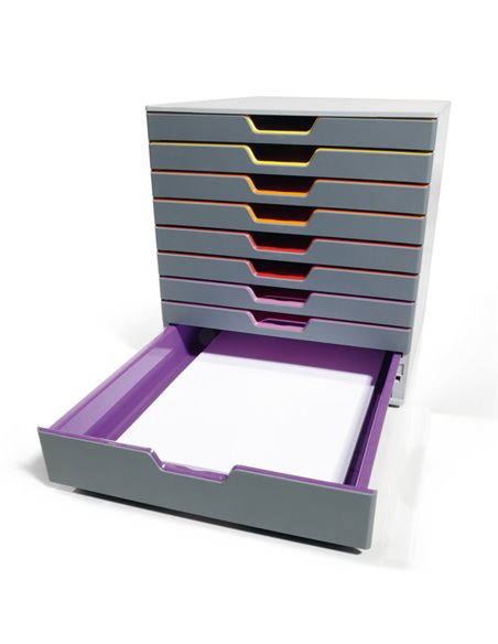 CASSETTIERA A 10 CASSETTI VARICOLOR DURABLE 7610-27 DURABLE CASSETTIERE DA SCRIVANIA