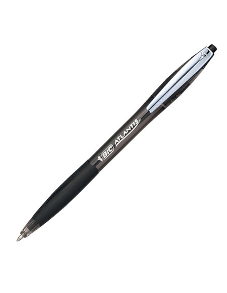 SCATOLA 12 PENNE SFERA SCATTO BIC®ATLANTIS PREMIUM clip metal 1,0MM NERO 9021332 BIC A SCATTO