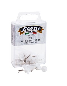 Scatola 20 ganci per quadri con spilli Leone 17mm APGB LEONE DELL'ERA FERMAGLI-FERMACAMPIONI-MOLLE