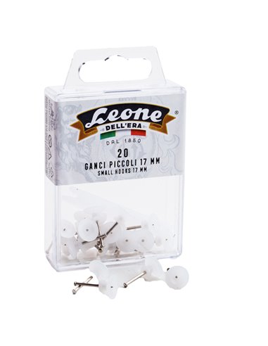 Scatola 20 ganci per quadri con spilli Leone 17mm APGB LEONE DELL'ERA FERMAGLI-FERMACAMPIONI-MOLLE