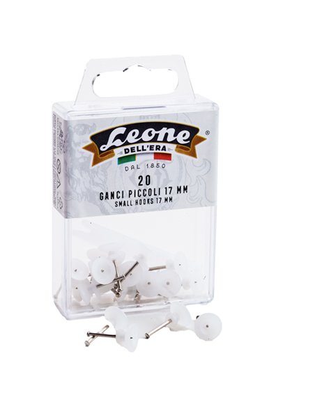 Scatola 20 ganci per quadri con spilli Leone 17mm APGB LEONE DELL'ERA FERMAGLI-FERMACAMPIONI-MOLLE