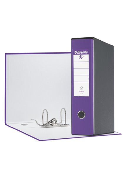 Registratore EUROFILE G55 viola dorso 8cm f.to protocollo ESSELTE 390755950 ESSELTE REGISTRATORI A LEVA