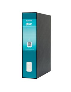 Registratore Dox 2 verde mare dorso 8cm f.to protocollo Esselte D26212 DOX REGISTRATORI A LEVA