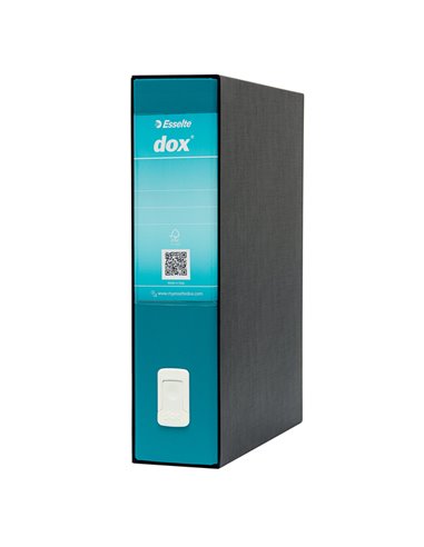 Registratore Dox 2 verde mare dorso 8cm f.to protocollo Esselte D26212 DOX REGISTRATORI A LEVA