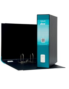 Registratore Dox 2 verde mare dorso 8cm f.to protocollo Esselte D26212 DOX REGISTRATORI A LEVA 2