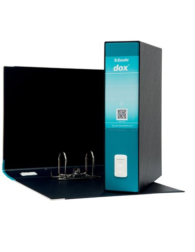 Registratore Dox 2 verde mare dorso 8cm f.to protocollo Esselte D26212 DOX REGISTRATORI A LEVA
