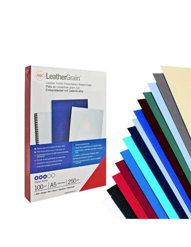 100 COPERTINE LEATHERGRAIN 250GR A4 BLU GOFFRATO CE040020
