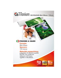 100 POUCHES 80x120mm 125my SWISS CARD TiTanium S-PP525-06T