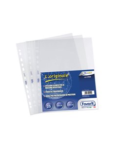 25 BUSTE FORATE LISCIO 22X30cm L'ORIGINALE FAVORIT 100460118