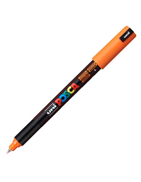 Marcatore UNI POSCA Pen PC1M p.extra fine 0,7mm arancio UNI MITSUBISHI M PC1MR AC UNI MITSUBISHI A BASE D'ACQUA