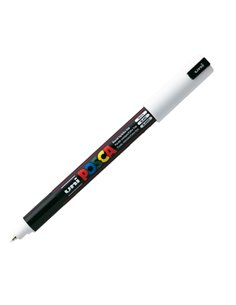 Marcatore UNI POSCA Pen PC1M p.extra fine 0,7mm bianco UNI MITSUBISHI M PC1MR BI