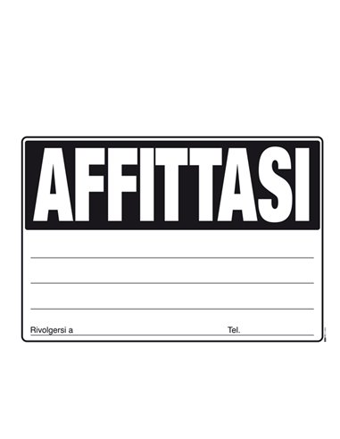 CARTELLO AFFITTASI 24x33cm colori ass giallo-verde-arancio-fuxia E9203 EDIPRO E9203 EDIPRO CARTELLI-VETROFANIE