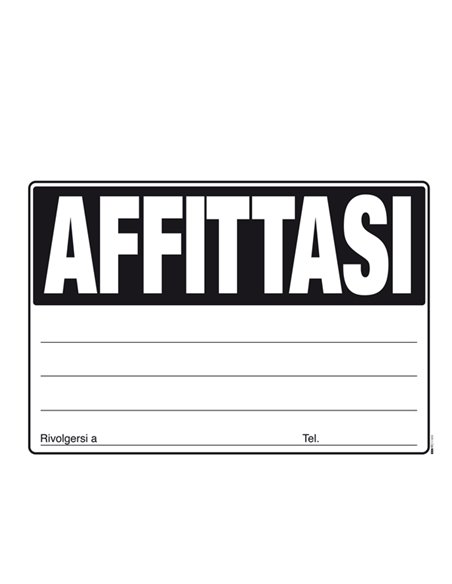 CARTELLO AFFITTASI 24x33cm colori ass giallo-verde-arancio-fuxia E9203 EDIPRO E9203 EDIPRO CARTELLI-VETROFANIE